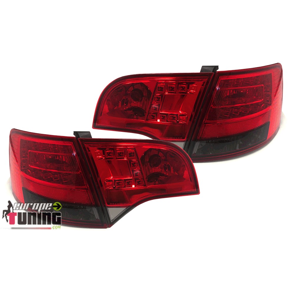 FEUX ARRIERES ROUGES FUMES A LED AUDI A4 B7 AVANT / BREAK (00699)