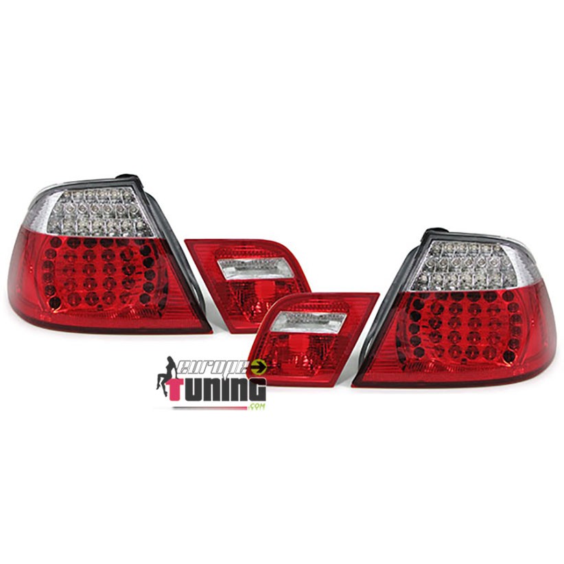 2 FEUX ROUGES CLAIRS LOOK M3 A LEDS BMW SERIE 3 TYPE E46 CABRIOLET 1999-2007 (00479)