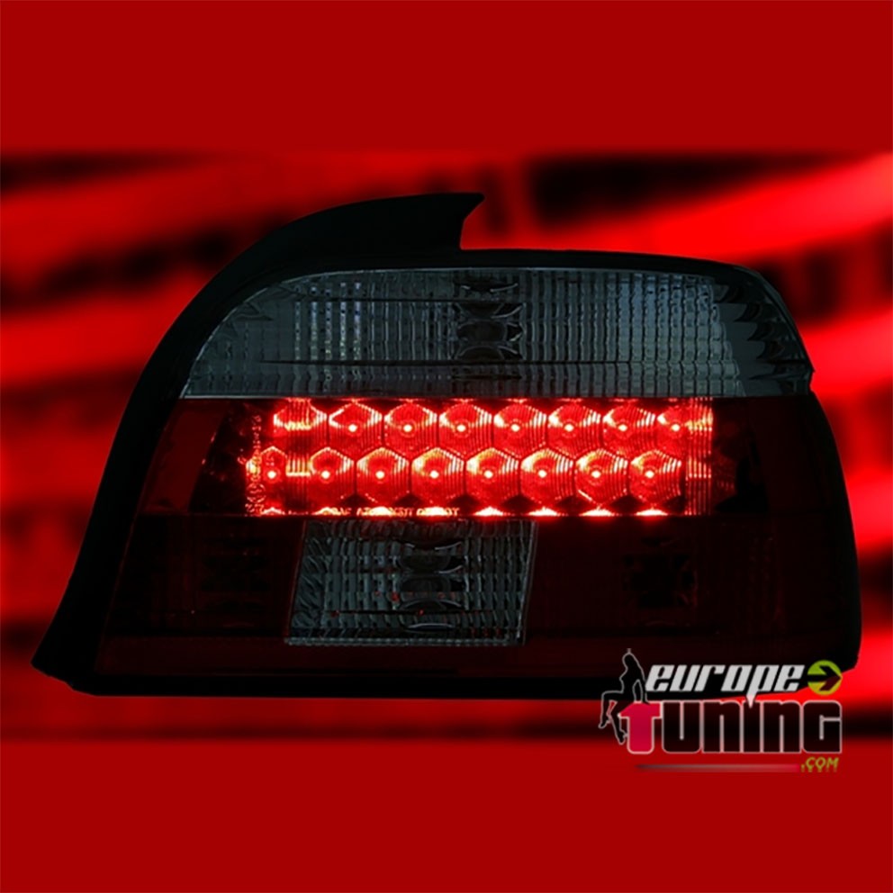 FEUX ROUGES NOIRS A LEDS NIDS D'ABEILLES BMW SERIE 5 E39 1995-2000 PHASE 1 (11393)