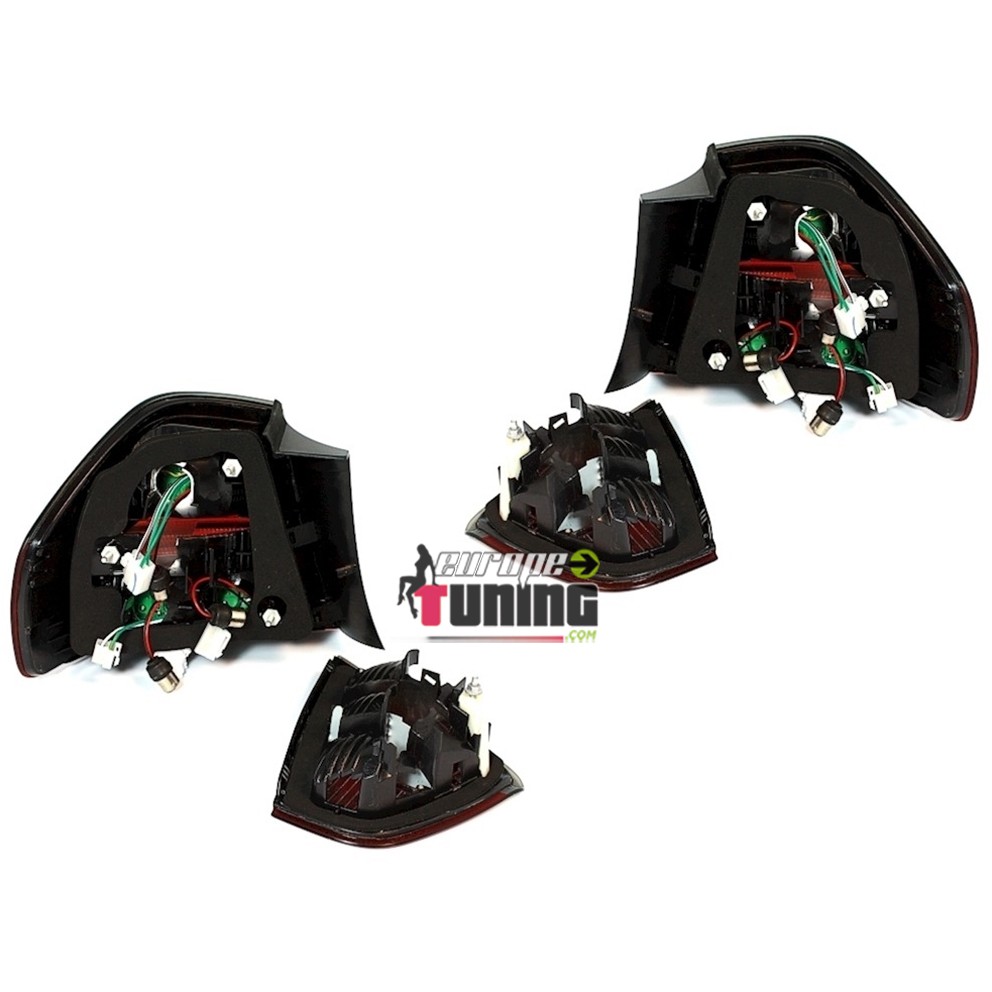 FEUX ROUGES NOIRS A LEDS BMW SERIE 3 E90 BERLINE PHASE 1 2005-2008 (00331)