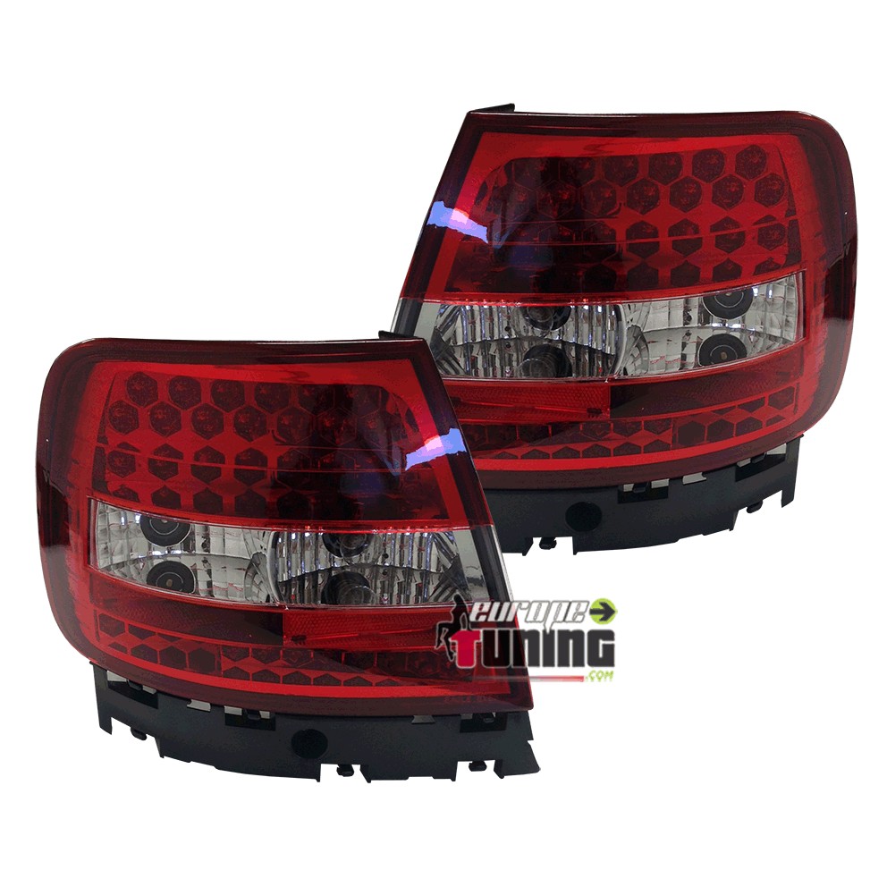 FEUX ARRIERES ROUGES CRISTAL A LEDS AUDI A4 BERLINE B5 PHASE 1 (03881)