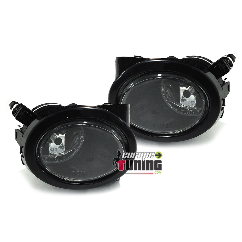 2 ANTI BROUILLARD NOIRS ET CHROME POUR BMW SERIE 3 E46 & SERIE 5 E39 EN PACK M (10318)