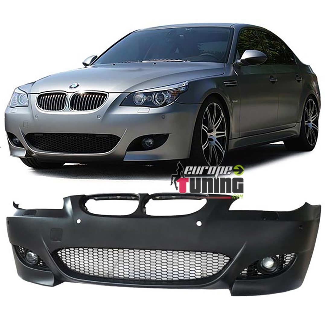 PARE CHOCS AVANT SPORT LOOK M5 BMW SERIE 5 E60 & 61 PHASES 1 AVEC PDC (00660)