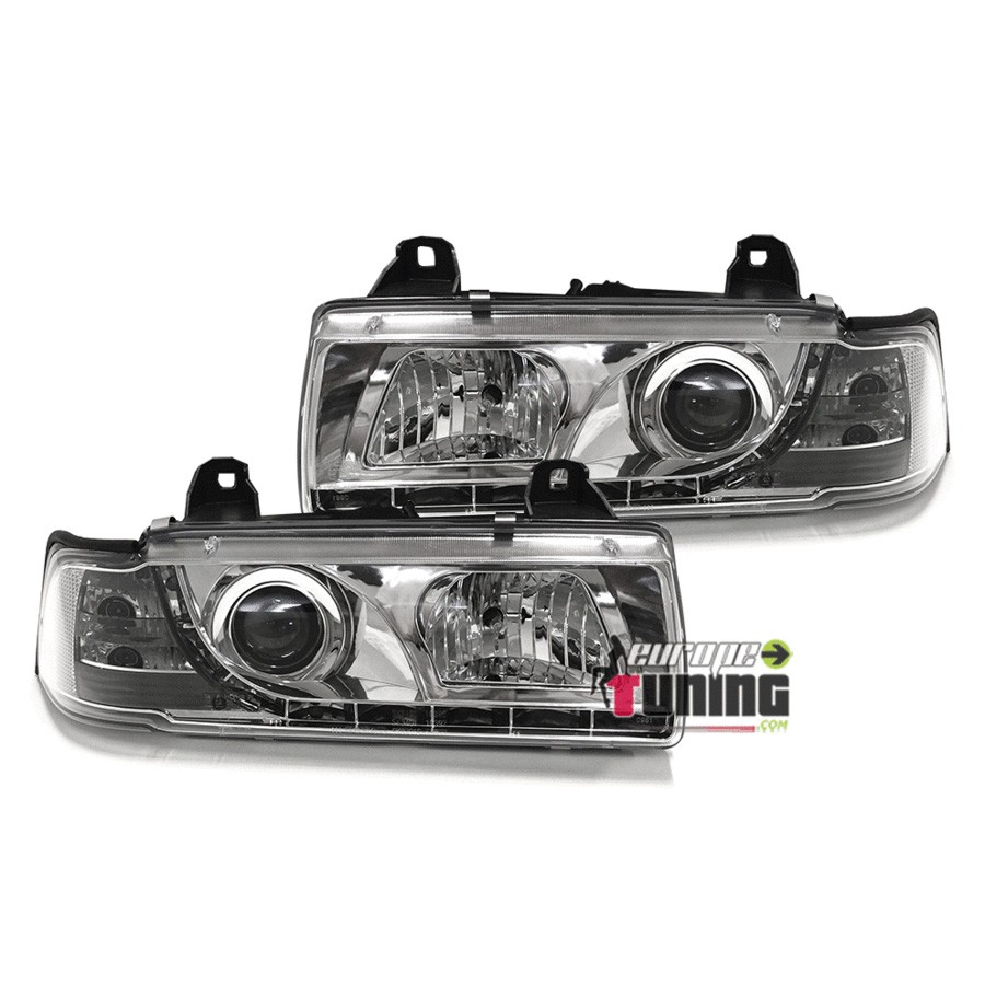 PHARES FEUX AVANTS DEVIL EYES BANDE LED BMW SERIE 3 E36 BERLINE TOURING (13585)