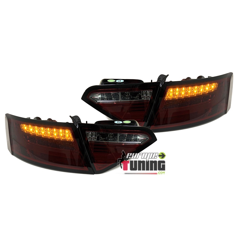 FEUX ROUGES FUMES LIGHT BAR CELIS A LED POUR AUDI A5 8T PHASE 1 SANS LED D'ORIGINE (04572)