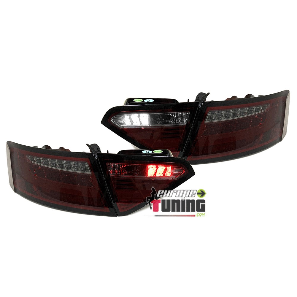 FEUX ROUGES FUMES LIGHT BAR CELIS A LED POUR AUDI A5 8T PHASE 1 SANS LED D'ORIGINE (04572)