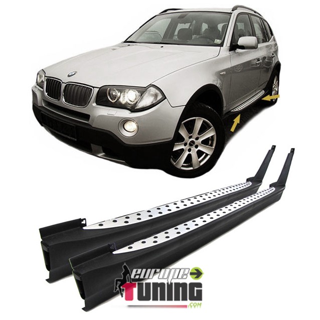 MARCHES PIEDS EN ALUMINIUM POUR BMW X3 TYPE E83 2003-2010 (02370)