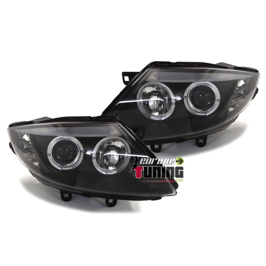 PHARES FEUX AVANTS NOIRS ANNEAUX ANGEL EYES LED BMW Z4 (00734)