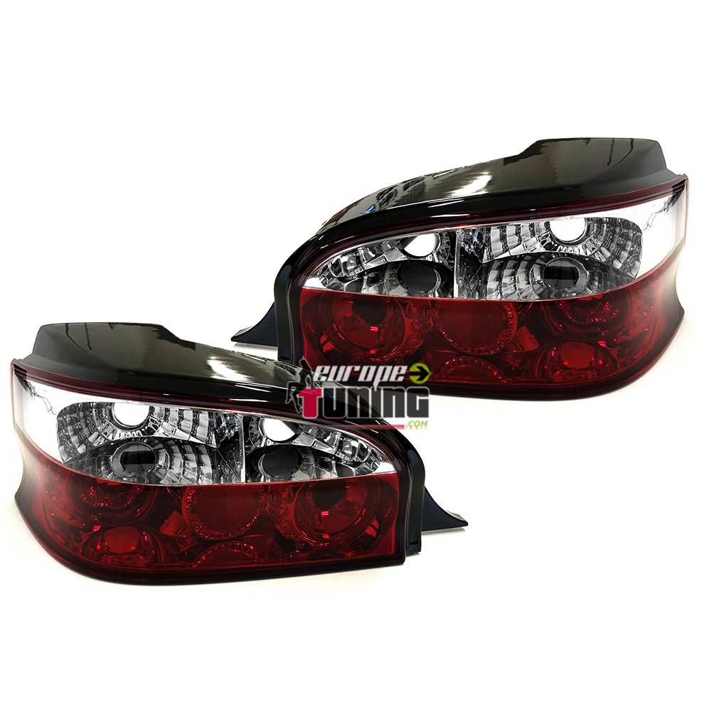 2 FEUX ARRIERES ROUGES CLAIRS POUR CITROEN SAXO 1996-1999 PHASE 1 (13966)