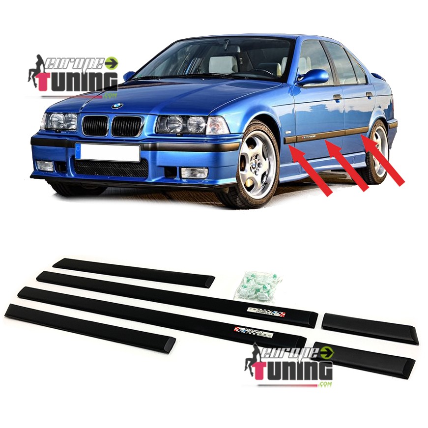 6 BAGUETTES DE PORTES MOTORSPORT BMW SERIE 3 E36 BERLINE TOURING (05382)