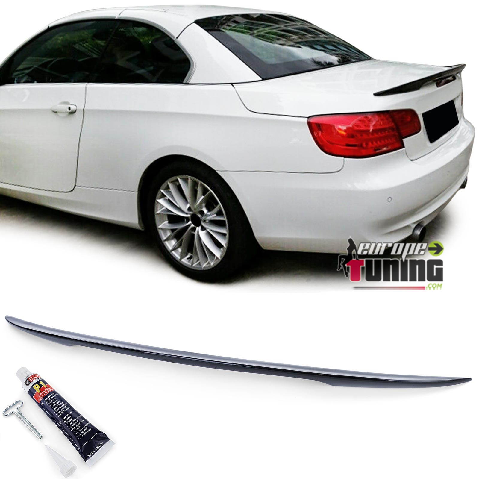 BECQUET - AILERON DE COFFRE SPORT NOIR BRILLANT BMW SERIE 3 E93 CABRIOLET (05653)