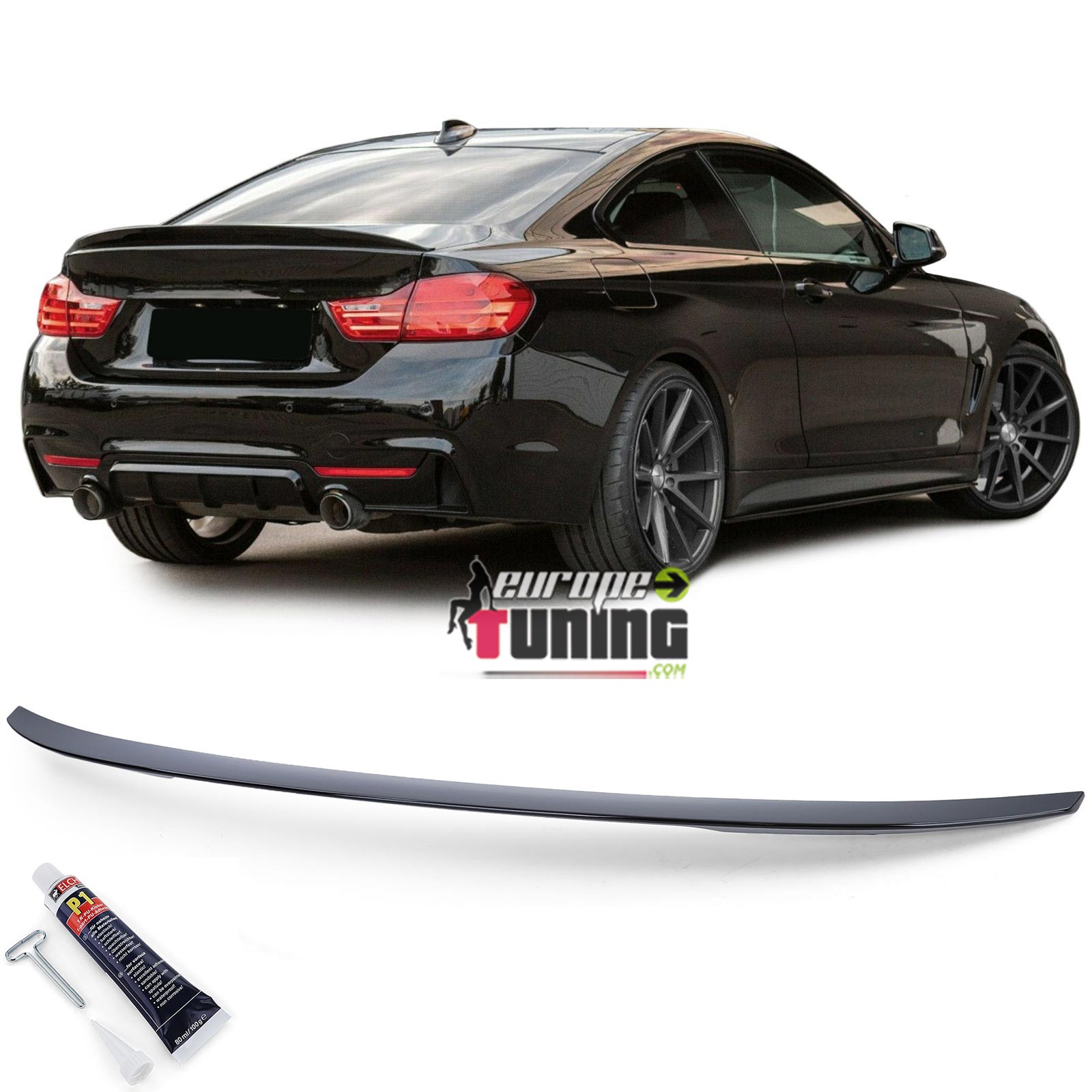 BECQUET SPOILER COFFRE SPORT NOIR BRILLANT BMW SERIE 4 F32 COUPE (05521)