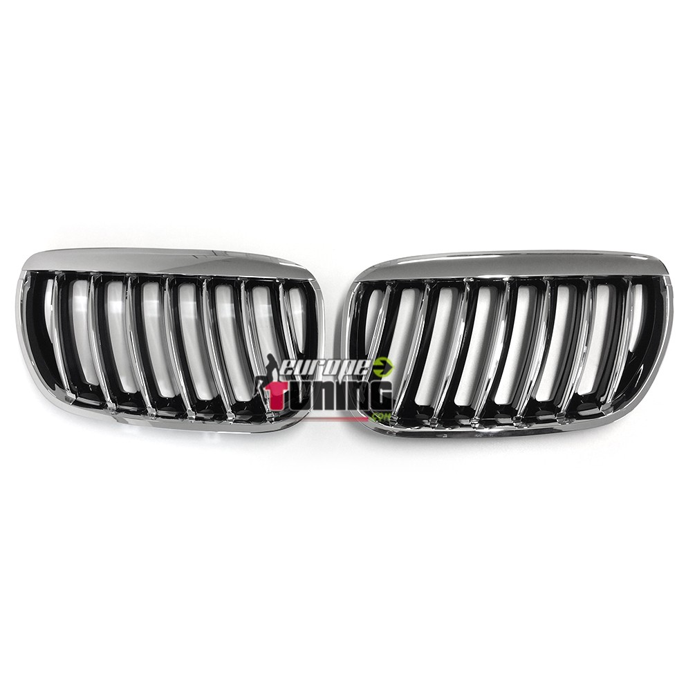 GRILLES CALANDRES SPORT NOIRES CHROME BMW X5 E53 FACELIFT 2003-2007 (04131)