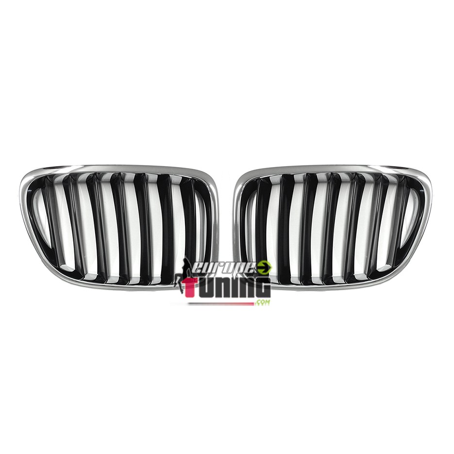 GRILLES CALANDRES NOIRES ET CHROME SPORT BMW X1 E84 2009-2015 (03978)