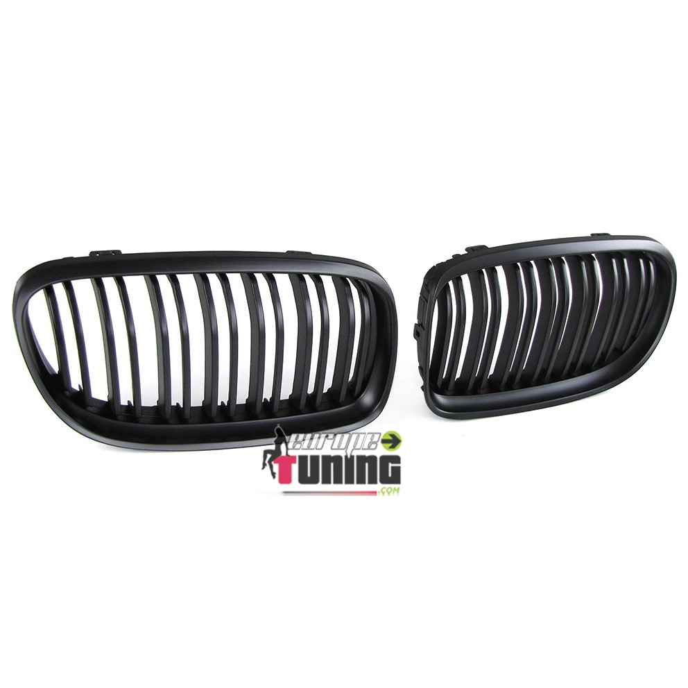 CALANDRES NOIRES MATES DOUBLE AILETTES BMW SERIE 3 E90 & E91 LCI PHASES 2 08-12 (04713)