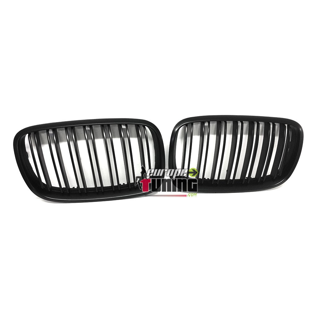 GRILLES CALANDRES SPORT NOIRES MATES DOUBLE AILETTES BMW X5 E70 & X6 E71 (04803)