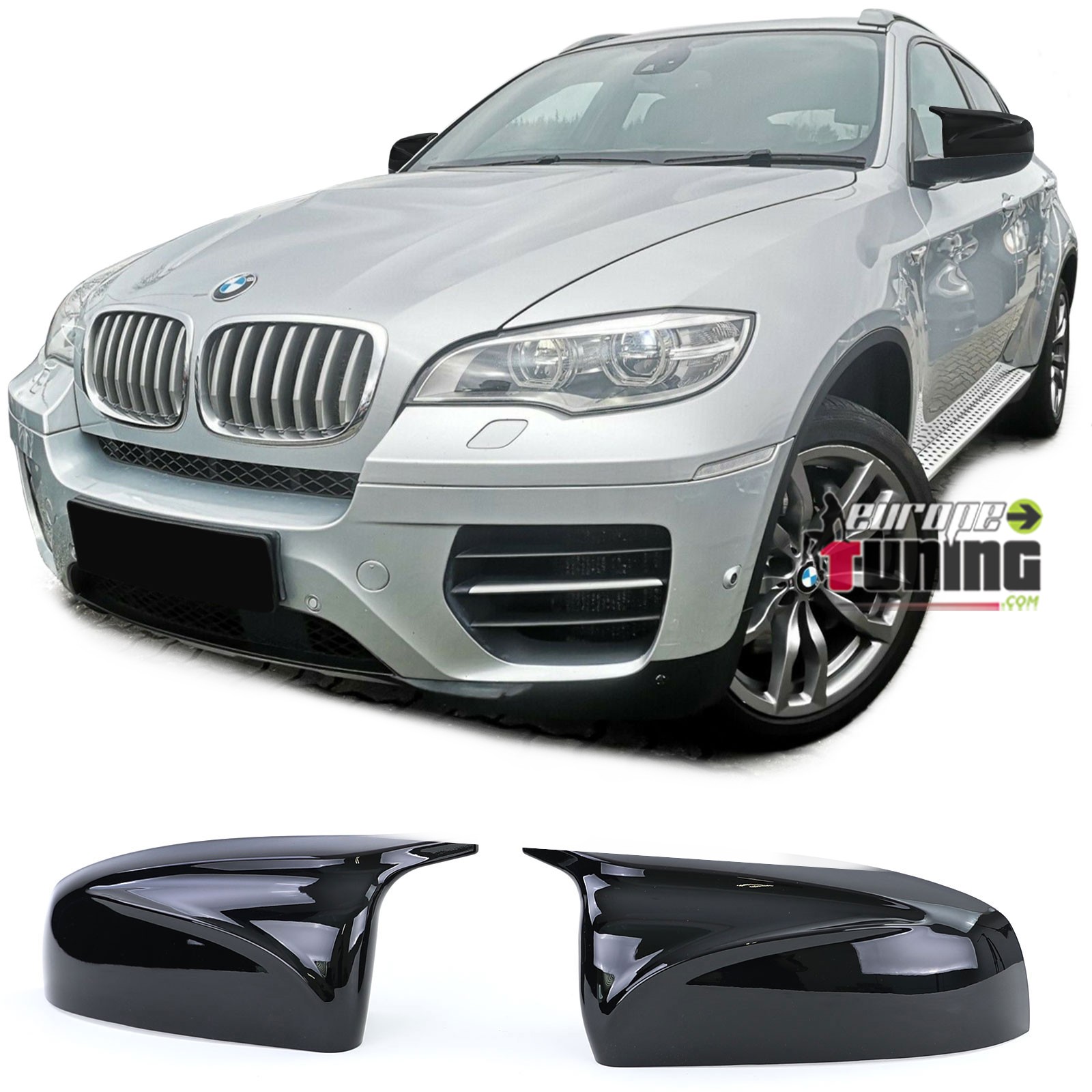 COQUES RETROVISEURS NOIR SPORT LIGNE PACK M BMW X5 E70 & X6 E71 (05335)