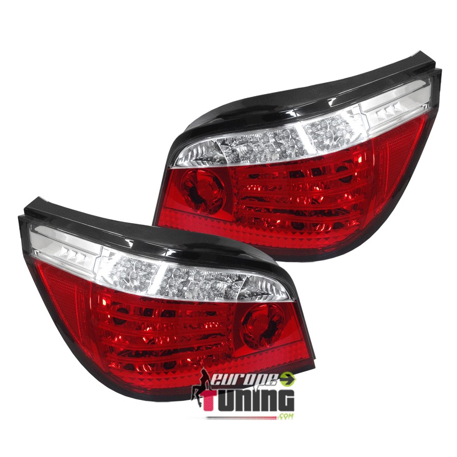 FEUX CELIS LEDS ROUGES CLAIRS BMW SERIE 5 E60 BERLINE PHASE 1 2003-2007 (03485)