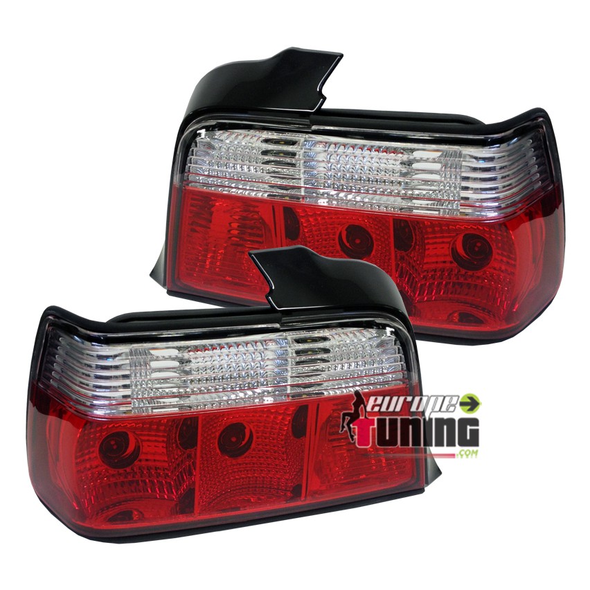 2 FEUX LEXUS TUNING ROUGE POUR BMW SERIE 3 E36 BERLINE de 1990 à 1999 (03434)