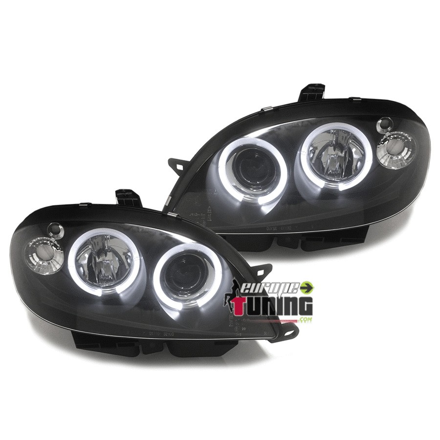 PHARES FEUX AVANTS ANGEL EYES NOIRS CITROEN SAXO PHASE 2 (11861)