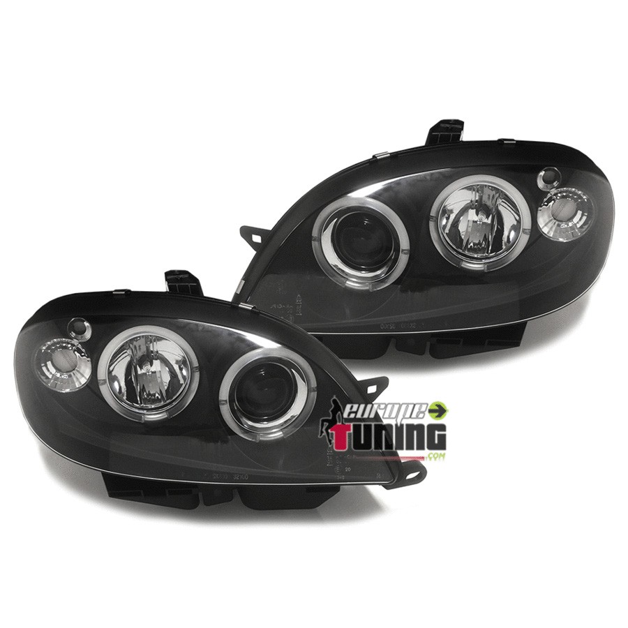 PHARES FEUX AVANTS ANGEL EYES NOIRS CITROEN SAXO PHASE 2 (11861)