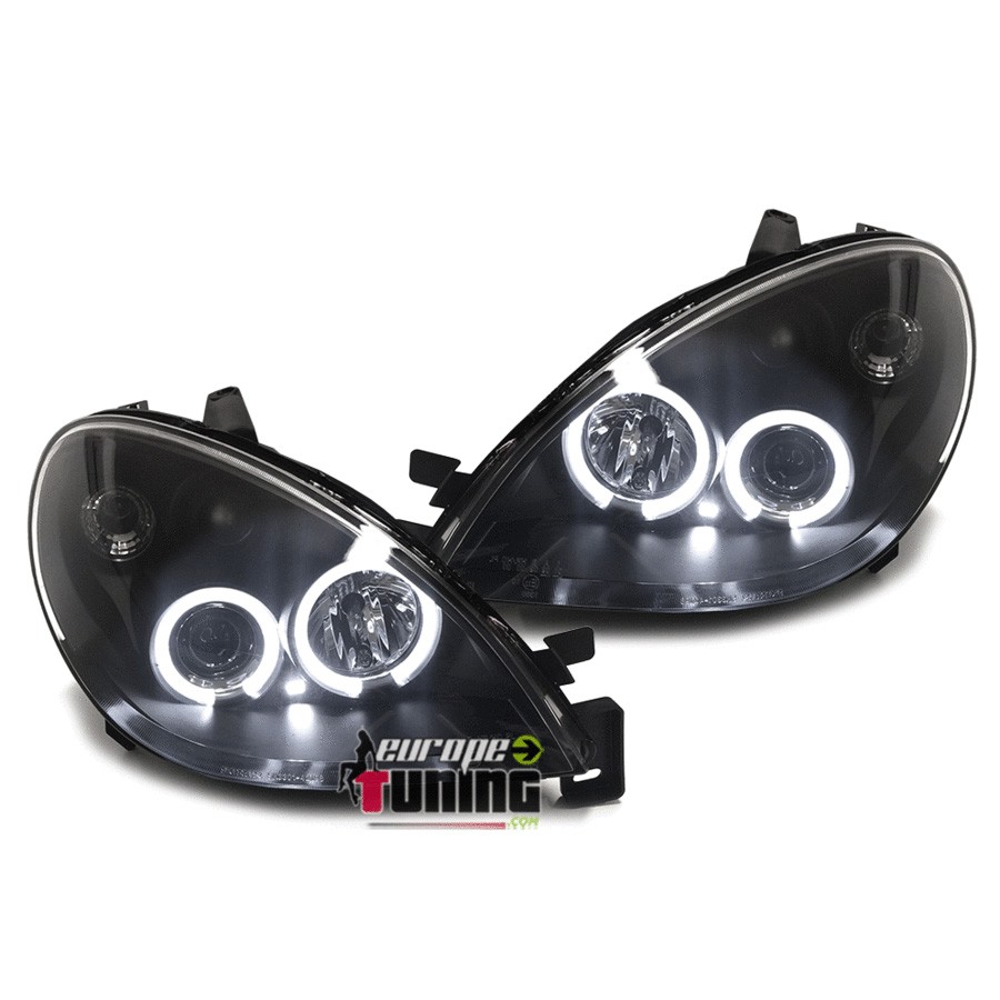 PHARES FEUX AVANTS TUNING ANGEL EYES NOIRS POUR CITROEN XSARA (04052)