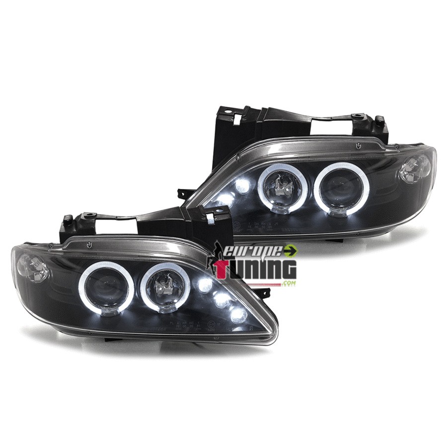 PHARES FEUX AVANTS ANGEL EYES NOIRS POUR CITROEN XSARA (12117)