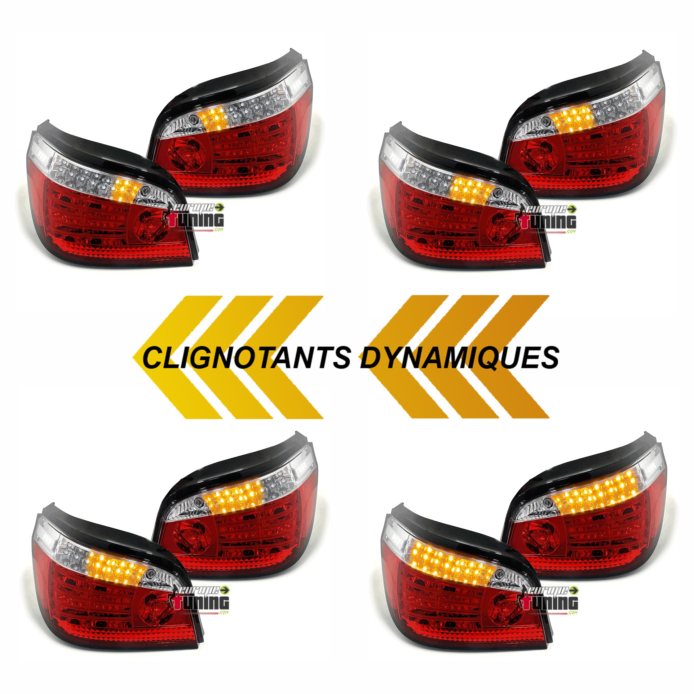 FEUX LED PACK SPORT CLIGNOTANTS SEQUENTIELS BMW SERIE 5 E60 BERLINE PH1 (05506)