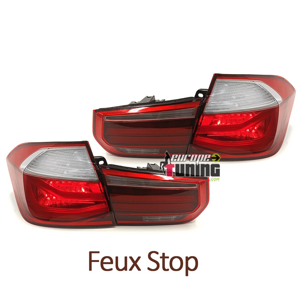 FEUX LED ROUGE BLANC BMW SERIE 3 F30 LOOK PHASE 2 POUR PHASE 1 2011-2015 (05365)