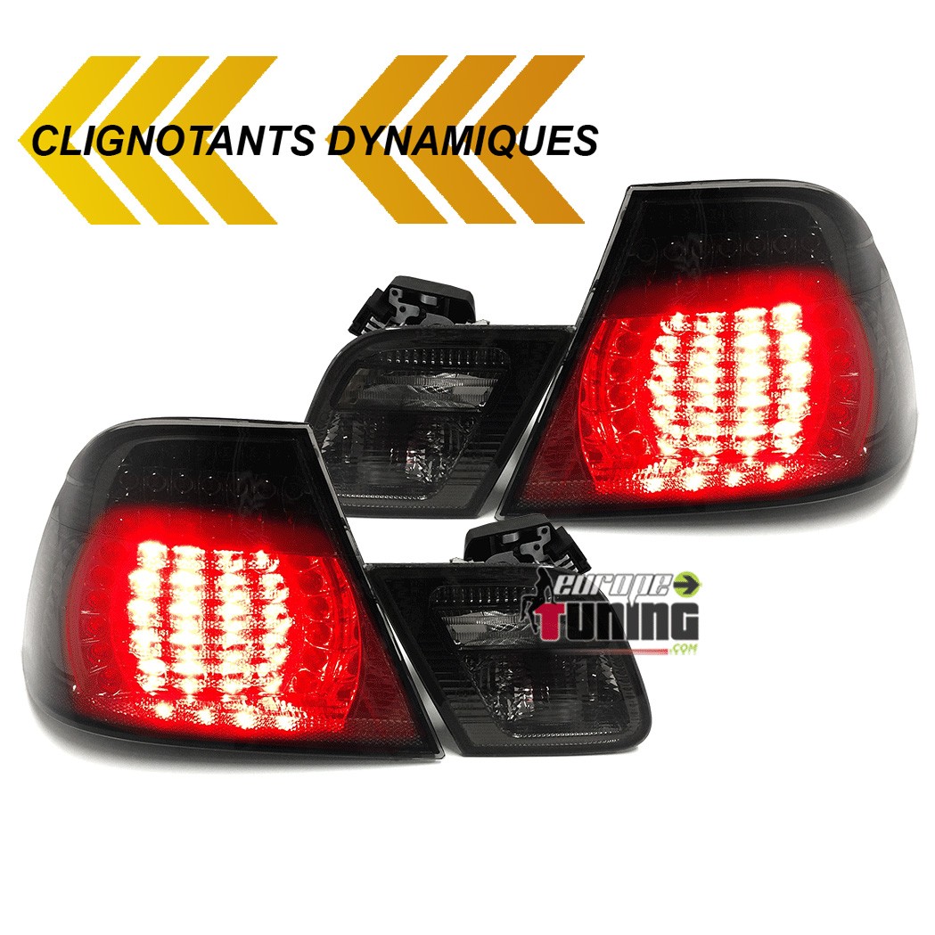 FEUX LEDS NOIRS A CLIGNOTANTS DYNAMIQUES BMW SERIE 3 E46 COUPE 1999-2003 (04773)