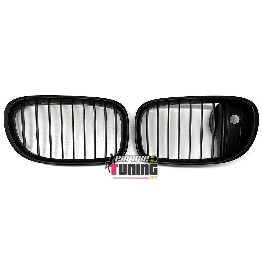 GRILLES CALANDRES NOIRES MATES SPORT BMW SERIE 7 F01 F02 LCI AVEC CAMERA 2012-2016 (05114)