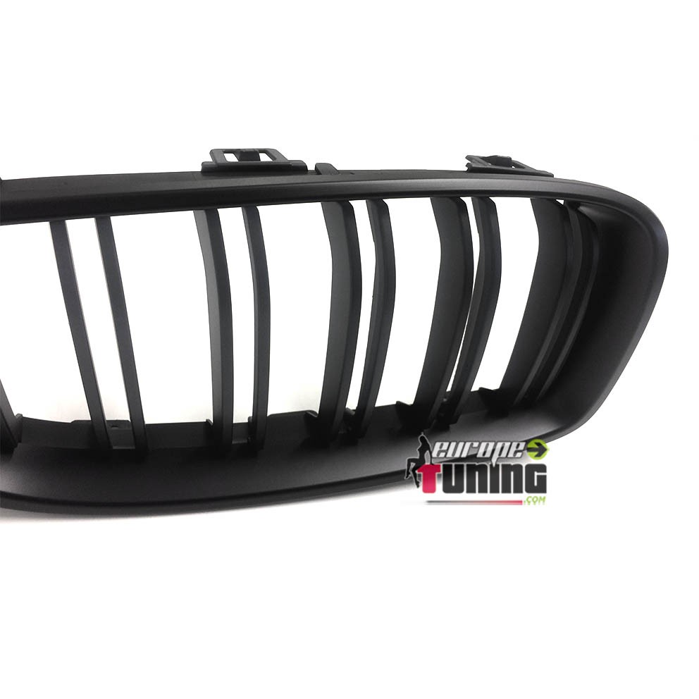 GRILLES CALANDRES NOIRES MATES SPORT DOUBLE AILETTES BMW SERIE 4 F32 F33 F36 F82 F83 (04703)