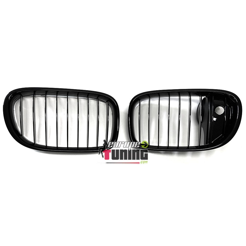 GRILLES CALANDRES NOIRES SPORT BMW SERIE 7 F01 F02 LCI AVEC CAMERA 2012-2016 (05015)