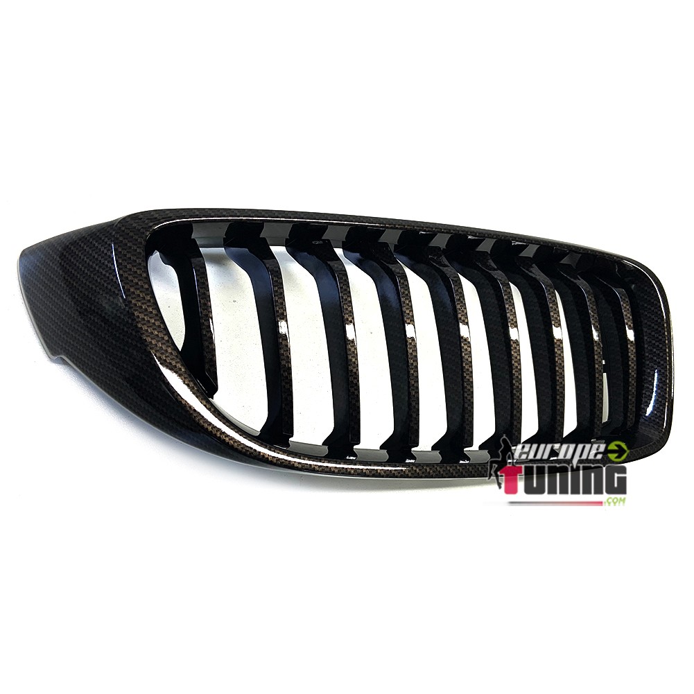 GRILLES CALANDRES SPORT LOOK CARBONE BMW SERIE 4 F32 F33 F36 F82 F83 (05301)