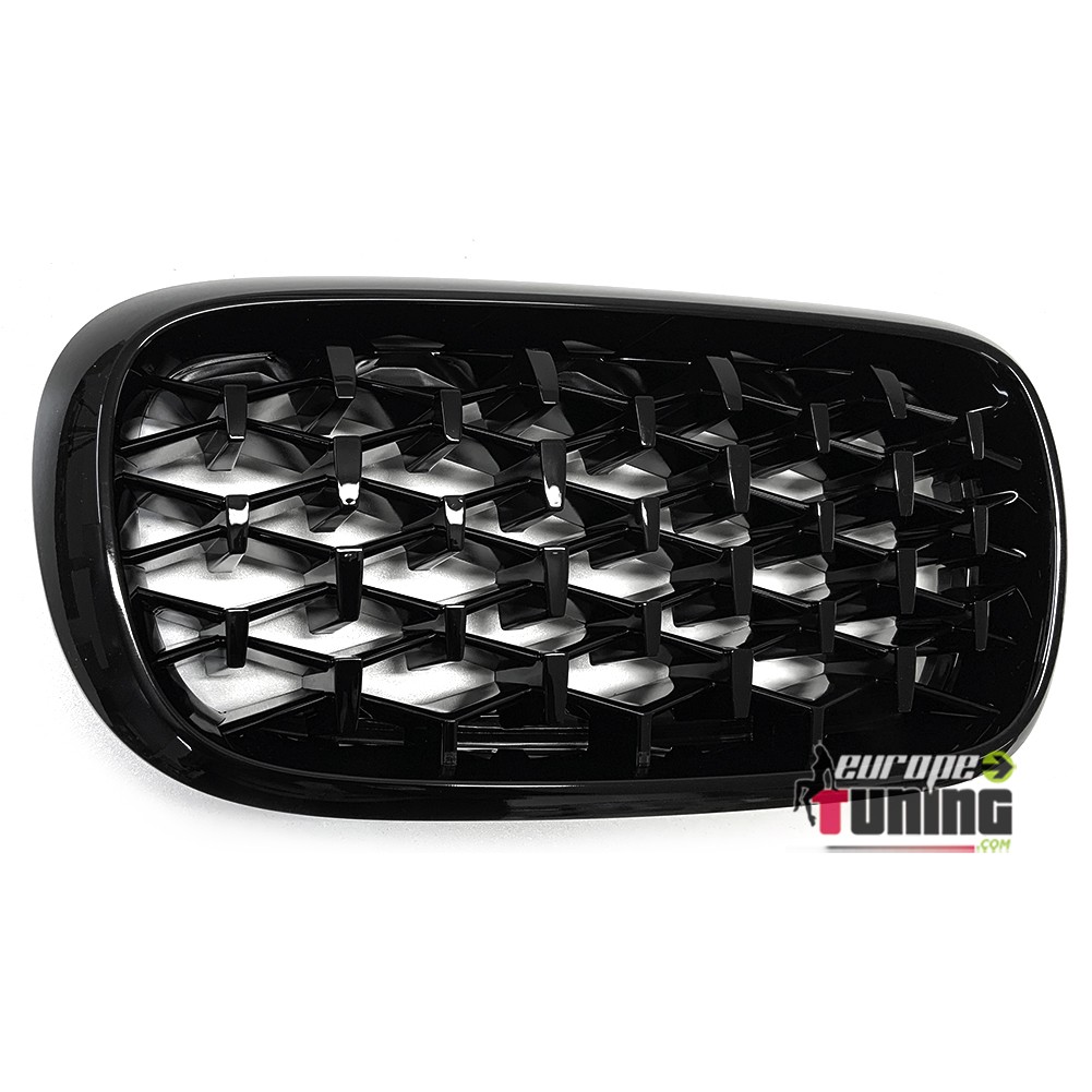 GRILLES CALANDRES SPORT LUXE STYLE DIAMANT NOIR POUR BMW X5 F15 ET X6 F16 (05122)