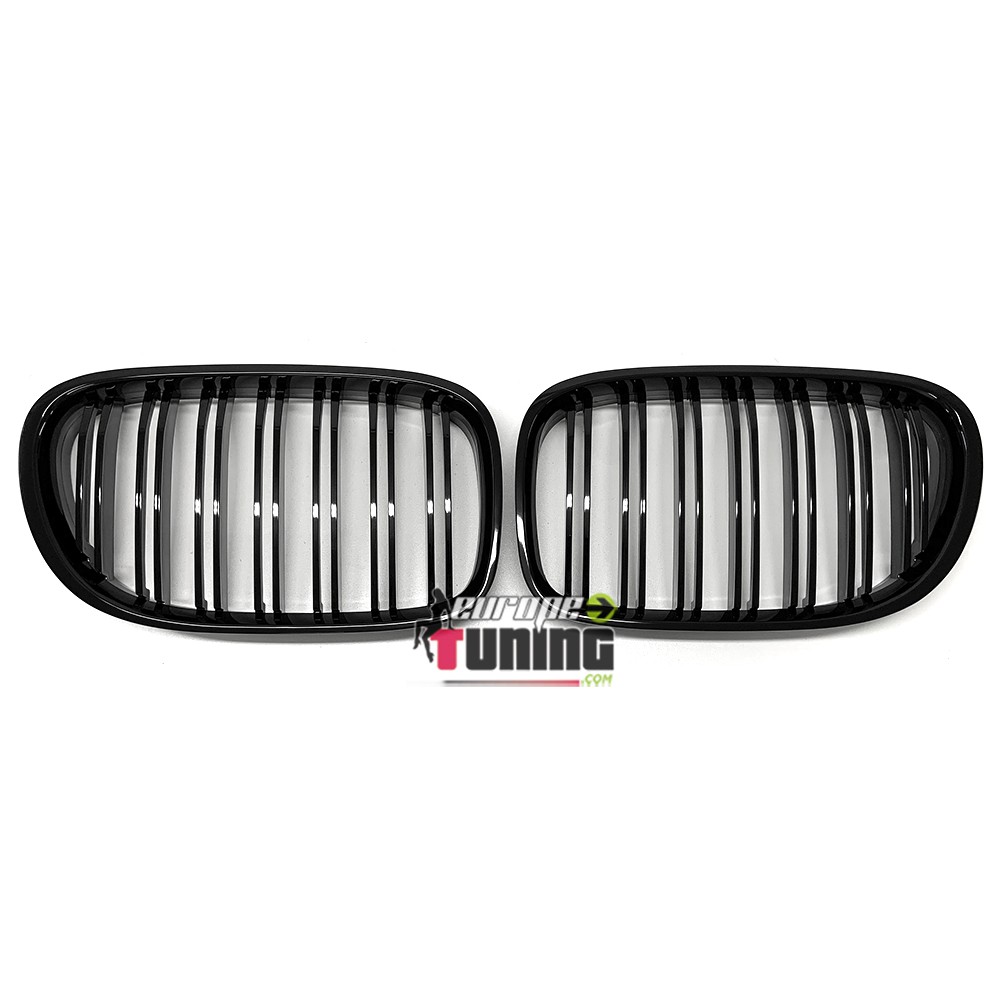 GRILLES CALANDRES SPORT NOIR DOUBLES LAMES BMW SERIE 7 F01 F02 2008-2016 (05124)