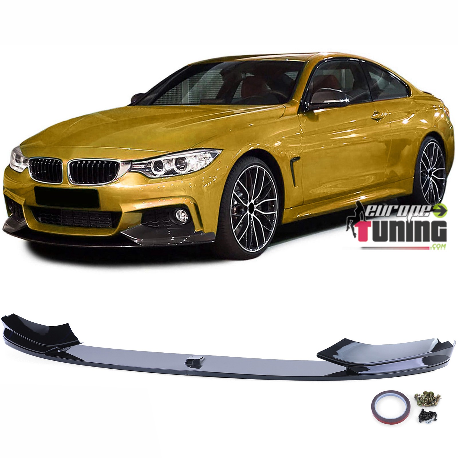 LAME SPOILER NOIR BRILLANT SPORT PERFORMANCE BMW SERIE 4 F32 F33 F36 PACK M (05664)