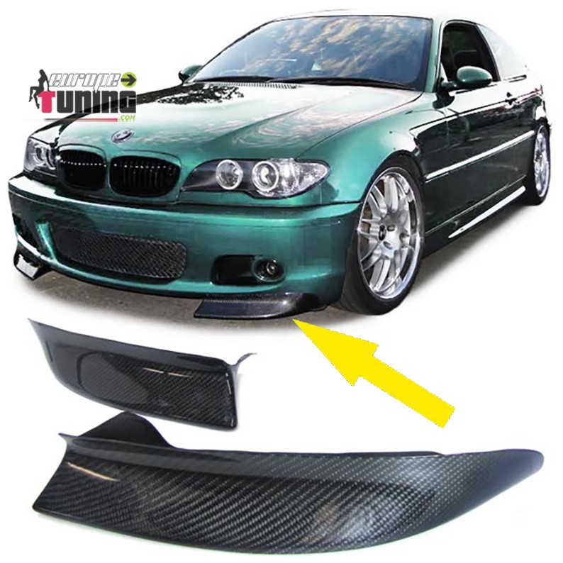 LEVRES SPLITTERS DE PARE CHOCS EN CARBONE POUR BMW SERIE 3 E46 PACK M (04814)