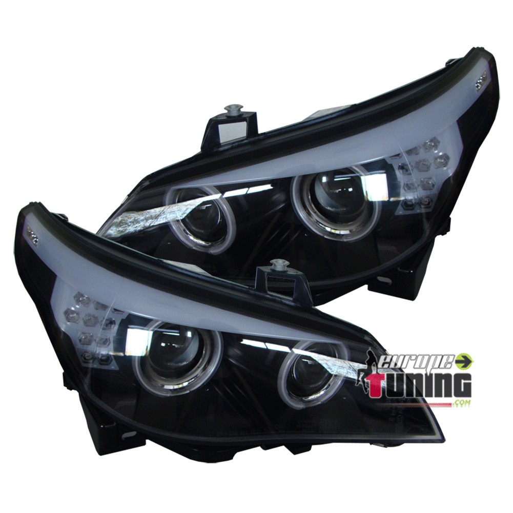 PHARES CCFL NOIRS ANGEL DEVIL EYES FEUX LED BMW SERIE 5 E60 & E61 PH 1 (03192)