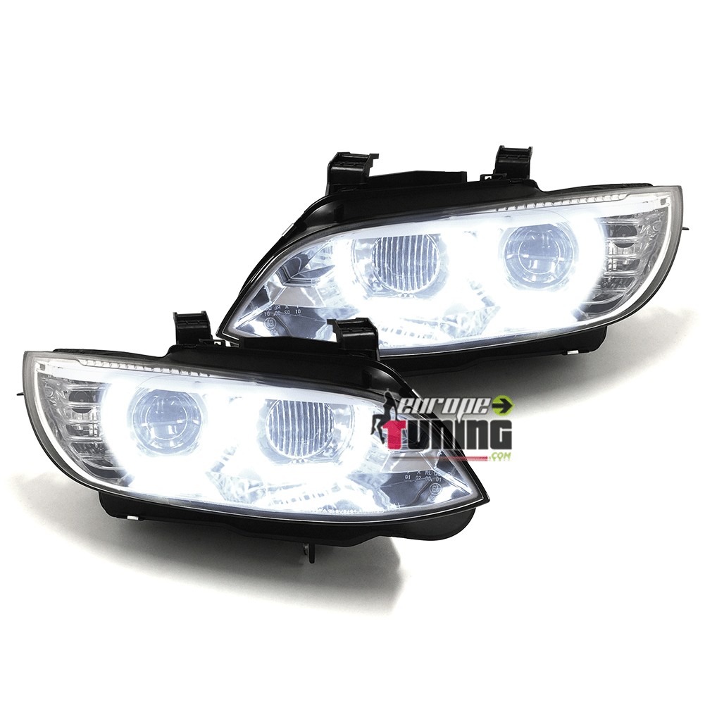 PHARES FEUX CELIS LEDS EN U BMW SERIE 3 E92 & E93 PHASES 1 AU XENON COUPE CABRIOLET (04760)