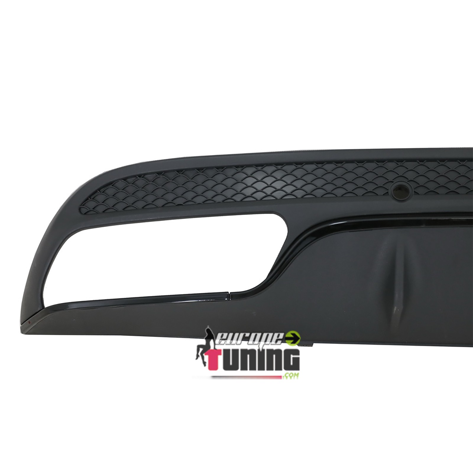 DIFFUSEUR FULL BLACK PACK AMG C63S AVEC DOUBLES SORTIES MERCEDES CLASSE C W205 & S205 PH1 (05437)