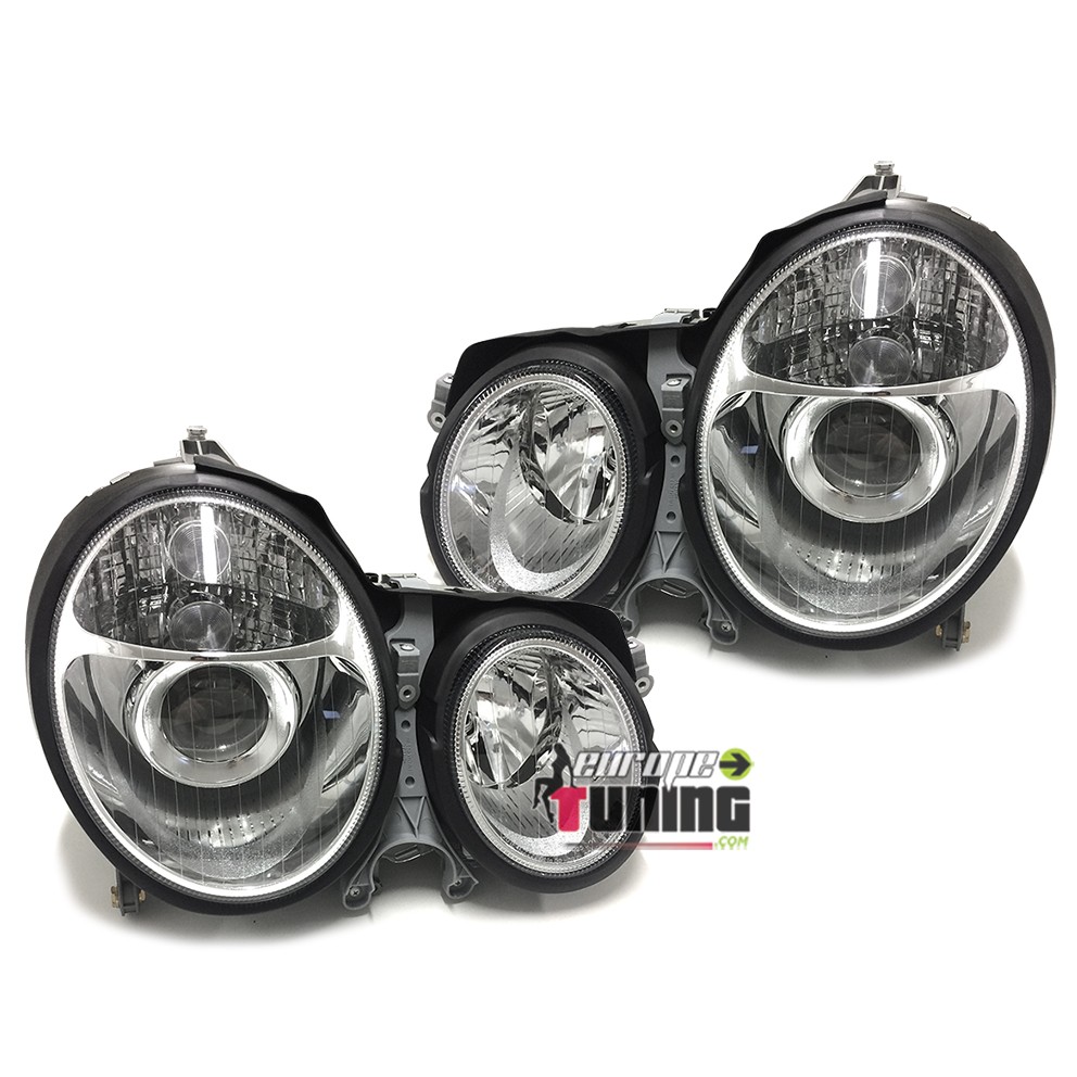 PHARES LISSES CHROM MERCEDES CLASSE E W210 BERLINE Apres 99 (11494)