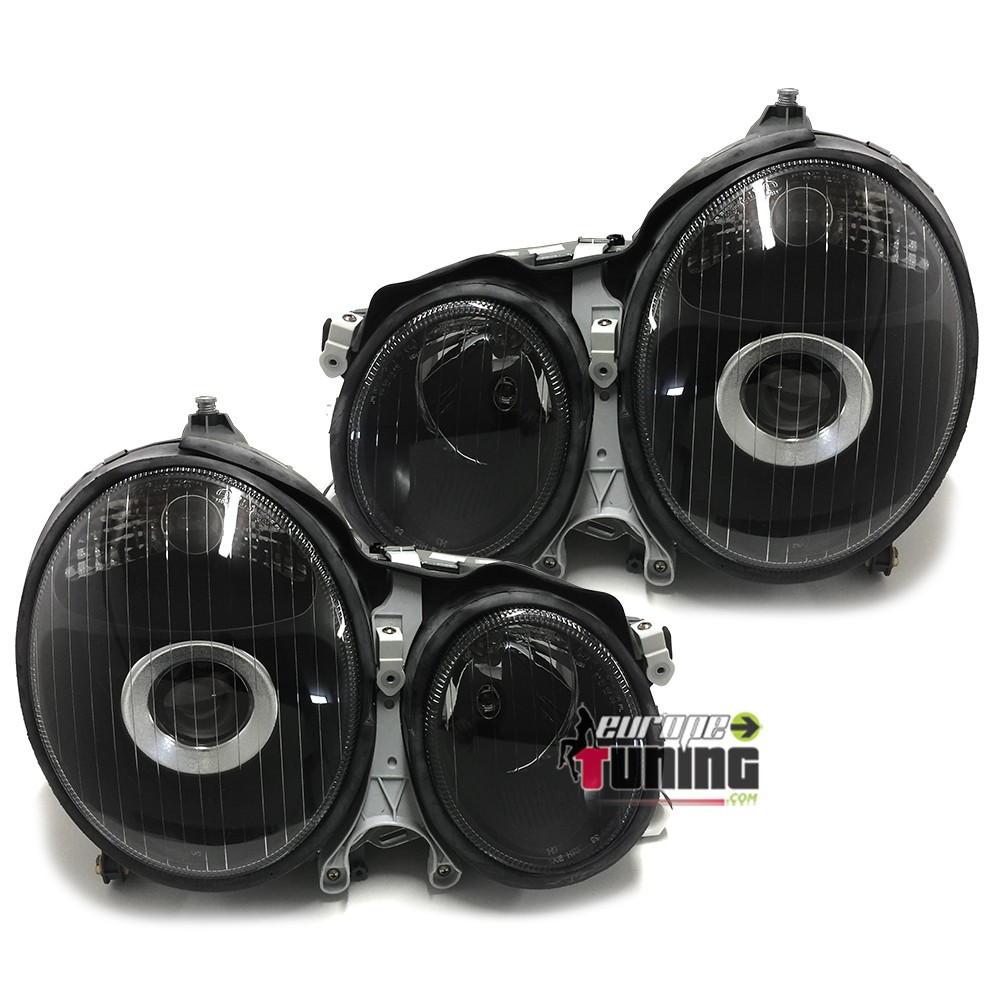 PHARES LISSES NOIRS MERCEDES CLASSE E W210 BERLINE Apres 99 (11808)