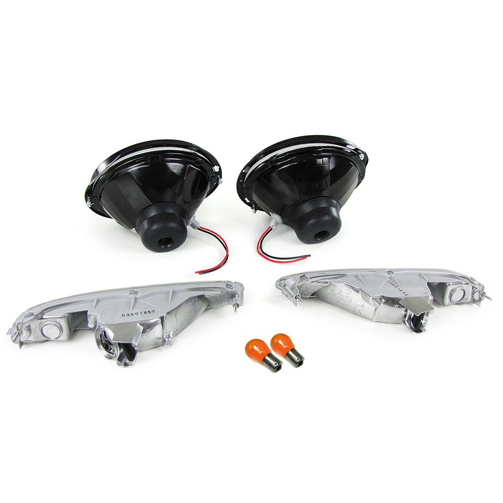 LOT DE PROJECTEURS AVANTS : 2 PHARES FEUX + 2 CLIGNOTANTS MAZDA MX5 NA (04629)