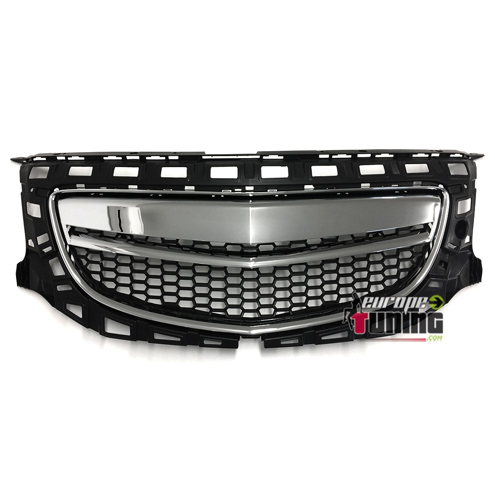 GRILLE CALANDRE NOIRE ET CHROME SPORT LOOK OPC SANS SIGLE OPEL INSIGNIA (03097)