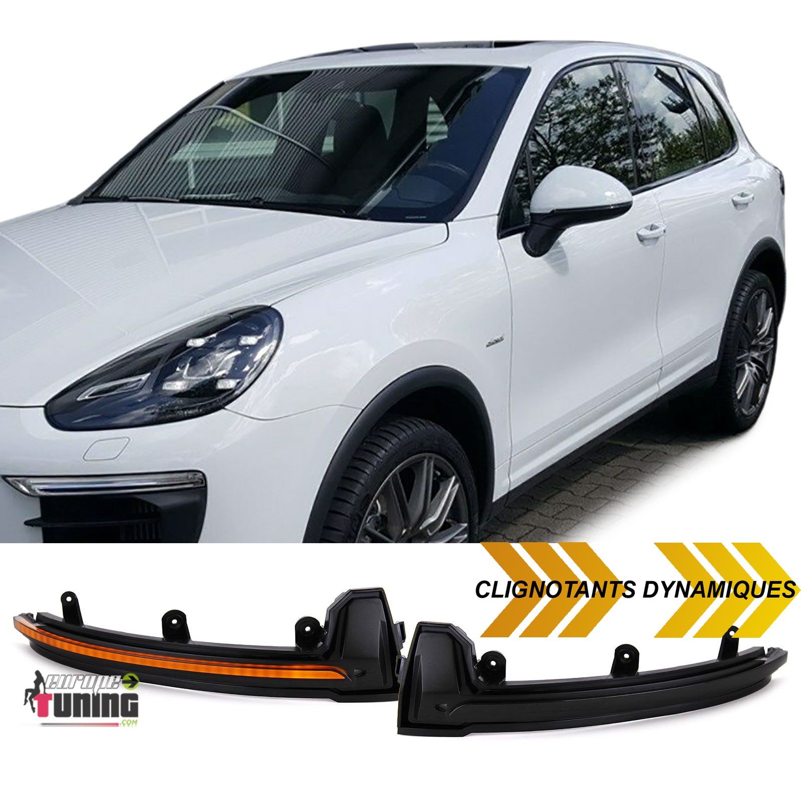 CLIGNOTANTS RETROVISEURS A LED DYNAMIQUES PORSCHE CAYENNE II 2014-2017 (04979)