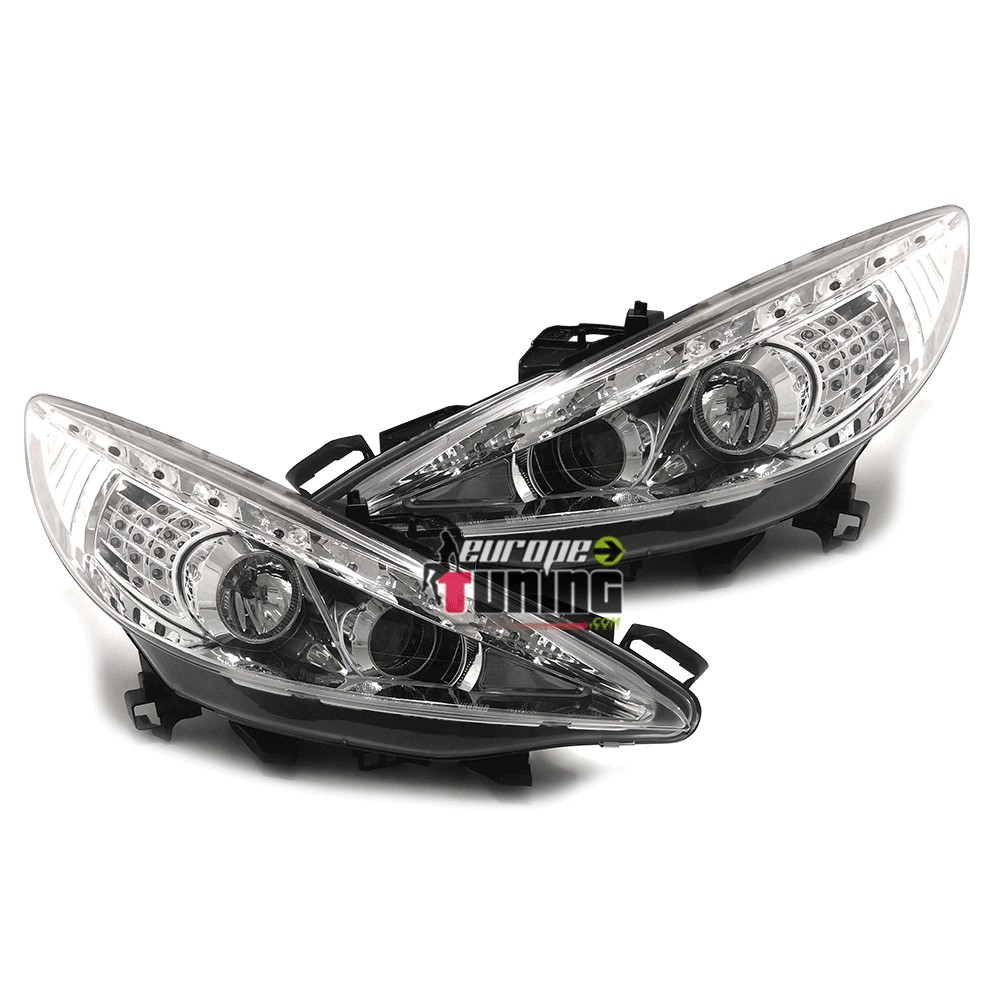 PHARES FEUX AVANTS DEVIL EYES PEUGEOT 207 AVEC CLIGNOTANTS LED (00883)