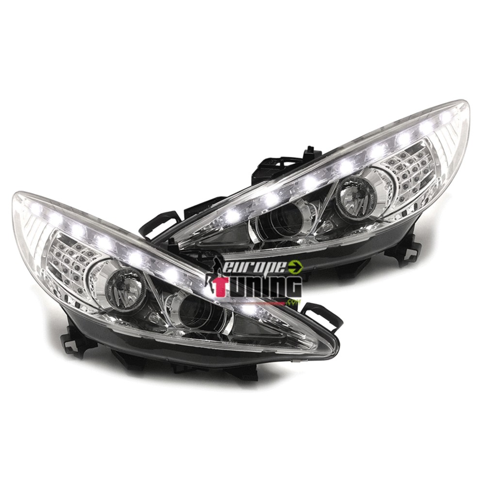 PHARES FEUX AVANTS DEVIL EYES PEUGEOT 207 AVEC CLIGNOTANTS LED (00883)