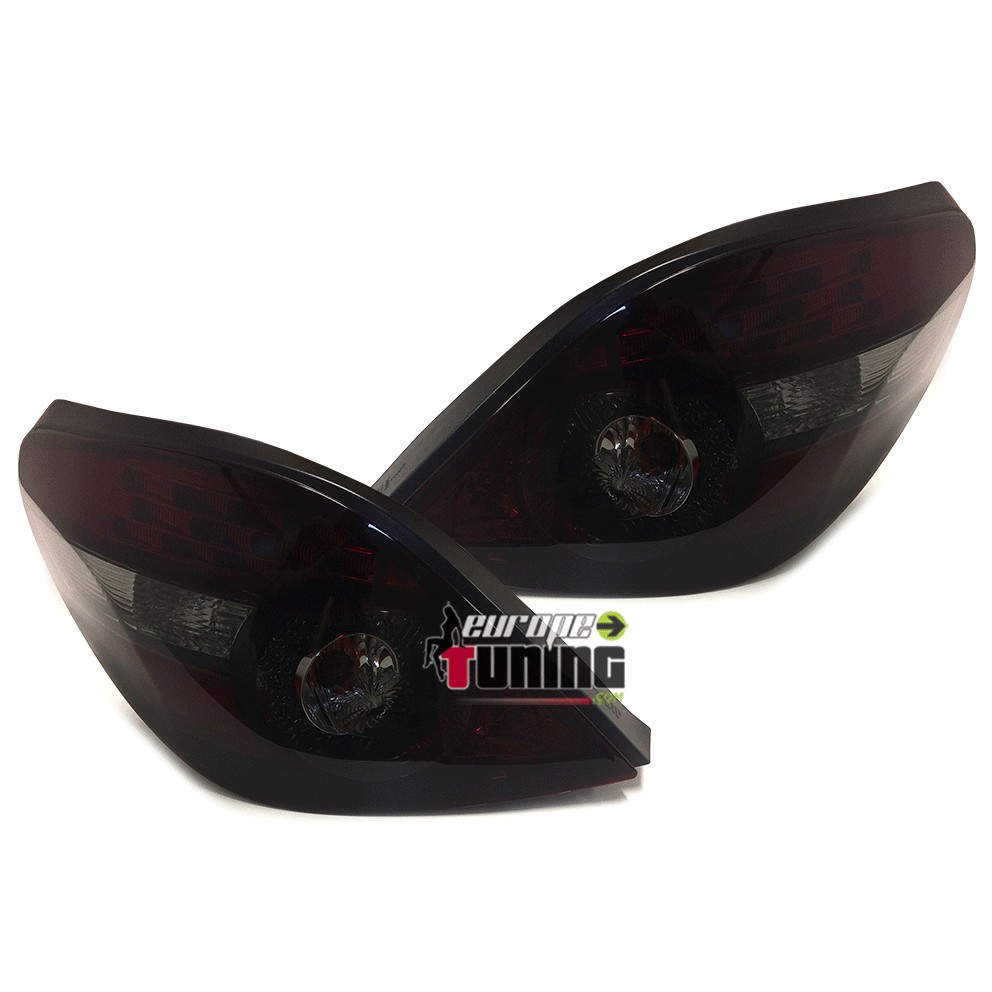 2 FEUX ARRIERES ROUGES FUMES A LED POUR PEUGEOT 207 CC (14076)