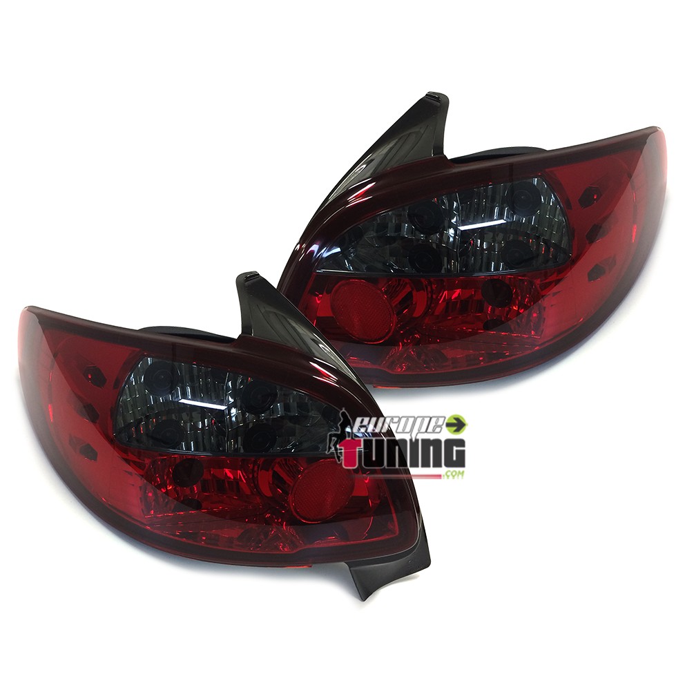 FEUX ROUGES NOIRS POUR PEUGEOT 206 et 206 + (00931)